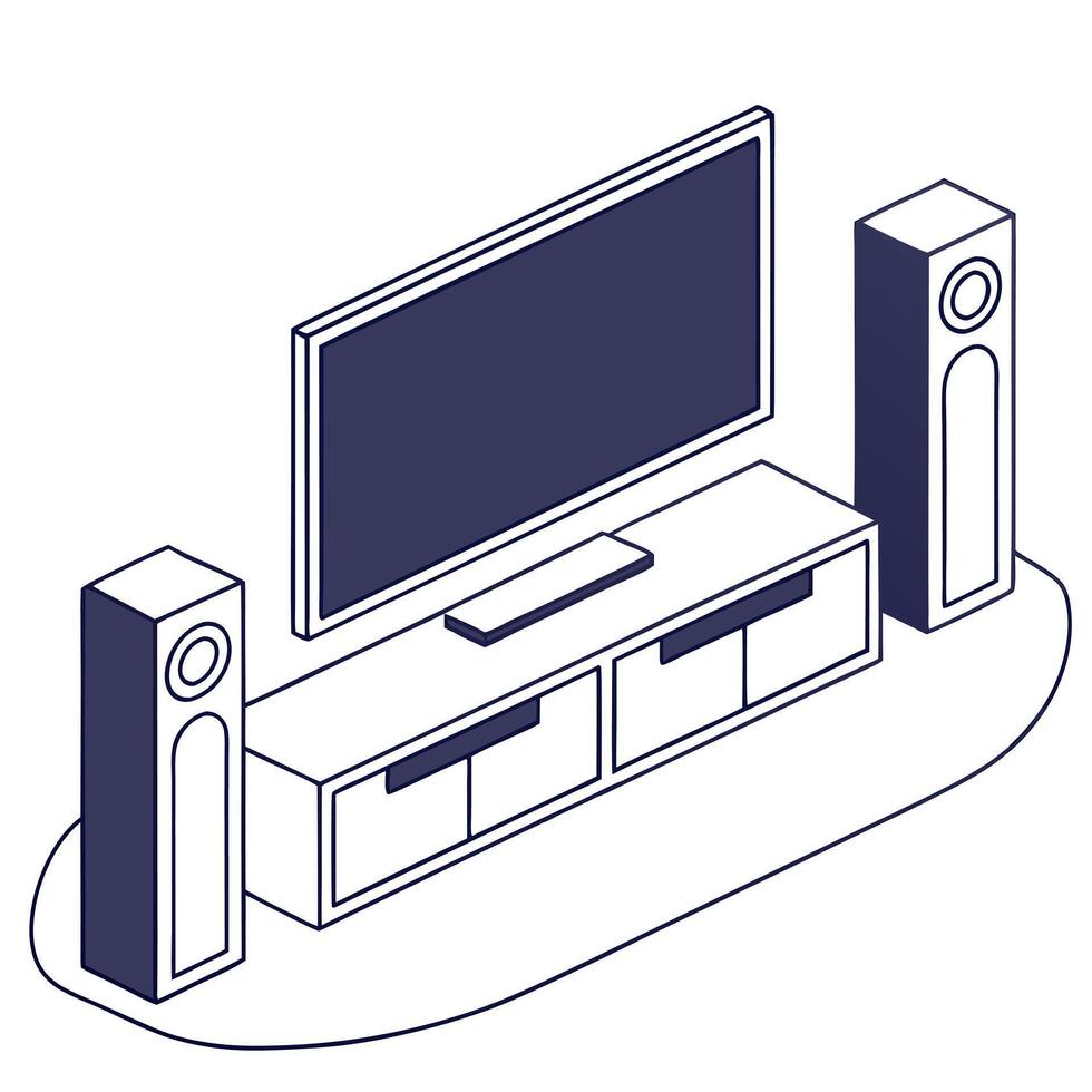 Home Entertainment Automation concept as Upgrading home entertainment with automation for a seamless and customizable viewing and listening experience in Photo Stock Concept Clean Pro vector