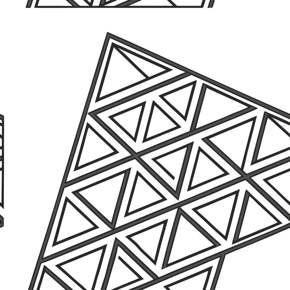 Minimalist monochrome triangle seamless pattern with clean angular lines on white concept as Clean angular monochrome triangle shapes forming minimalist seamless pattern ideal for Clean Pro vector