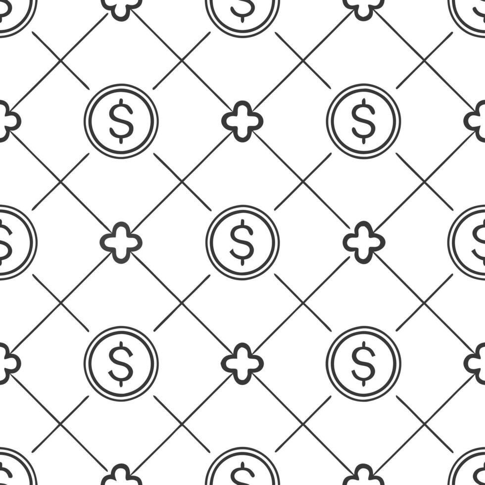 Minimalist tiles with interlocking currency and discount icons concept as A seamless minimalist tile pattern featuring interlocking icons of various currencies and discount symbols Clean Pro vector