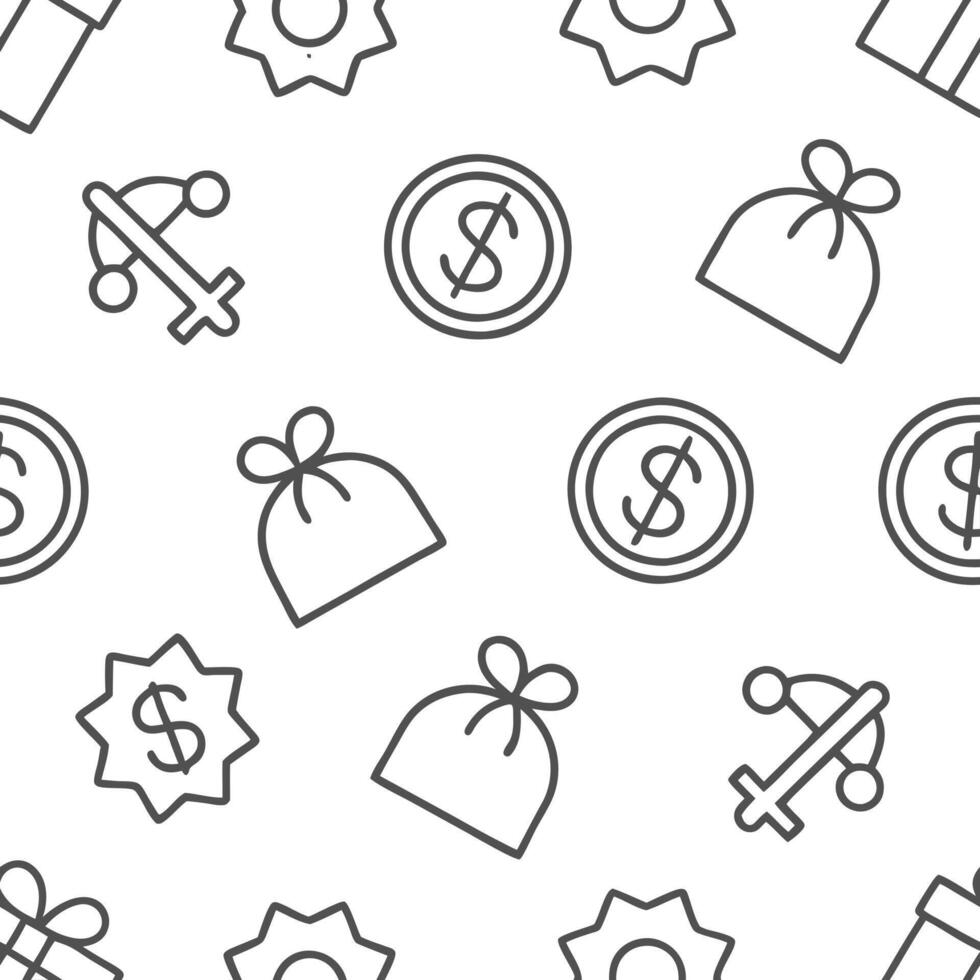 Minimalist tiles with abstract currency and discount icons concept as A seamless minimalist tile pattern featuring abstract icons of various currencies and discount symbols The si Clean Pro vector