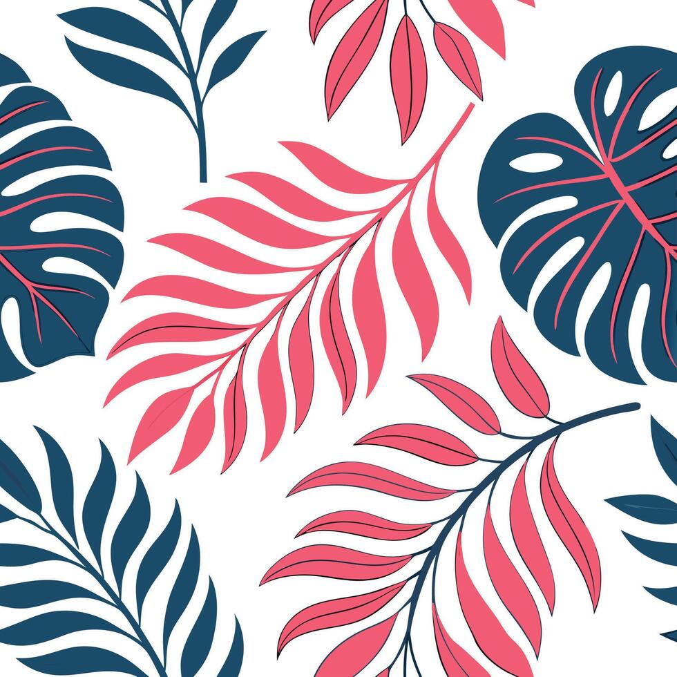 Modern abstract botanical seamless tile pattern with bold colors and dynamic shapes for contemporary spaces concept as Bold colors and dynamic shapes create modern abstract botanic Clean Pro vector