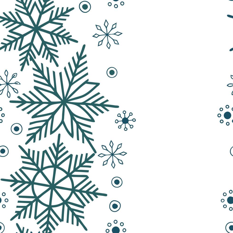 Minimalist winter seamless pattern with geometric snowflakes and icy blue tones for a modern seasonal design concept as Modern winter pattern with geometric snowflakes and icy blue Clean Pro vector