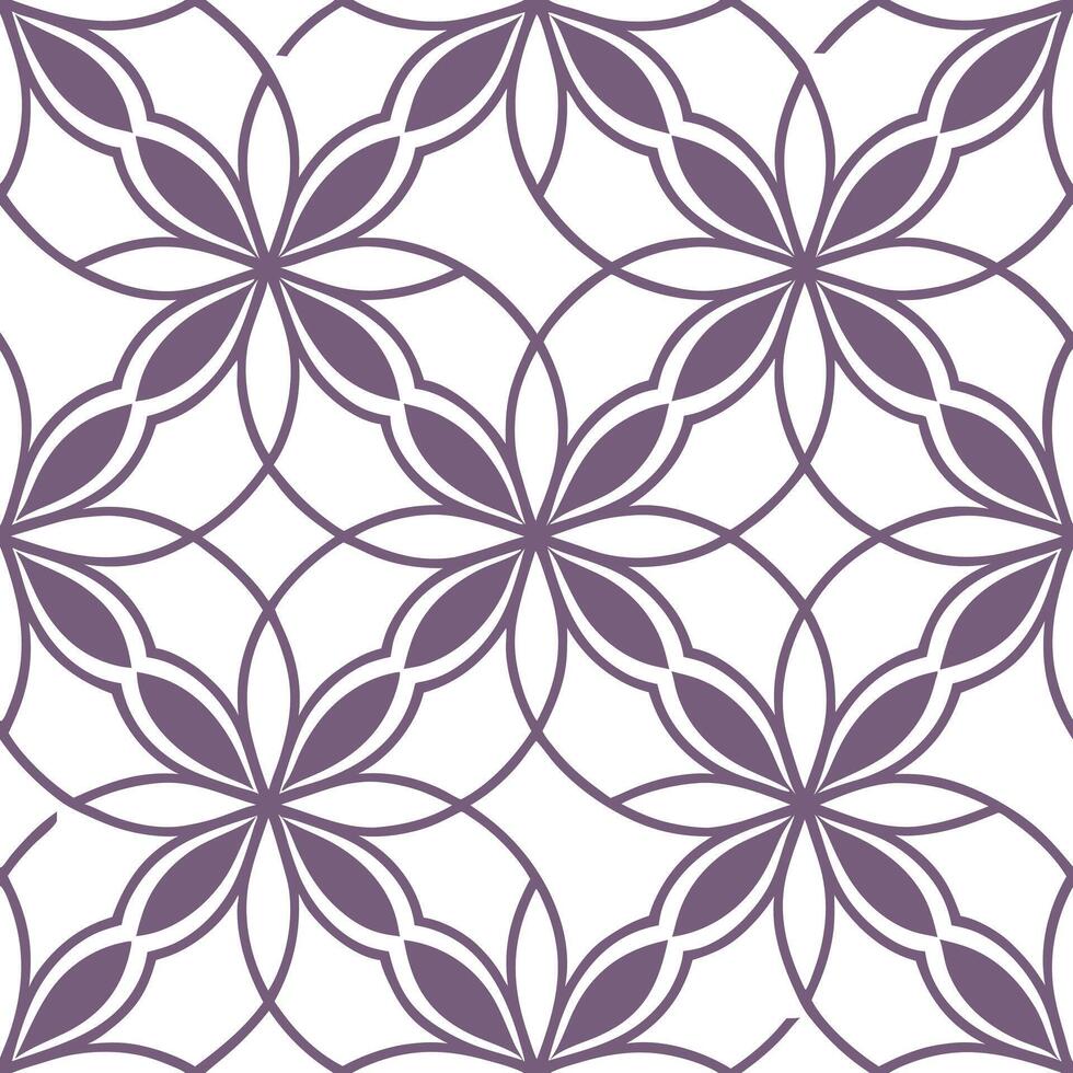 Modern lilac geometrics seamless tile pattern sleek isolated white background perfect for contemporary home decor textiles wallpapers concept as Seamless tile pattern featuring sle Clean Pro vector