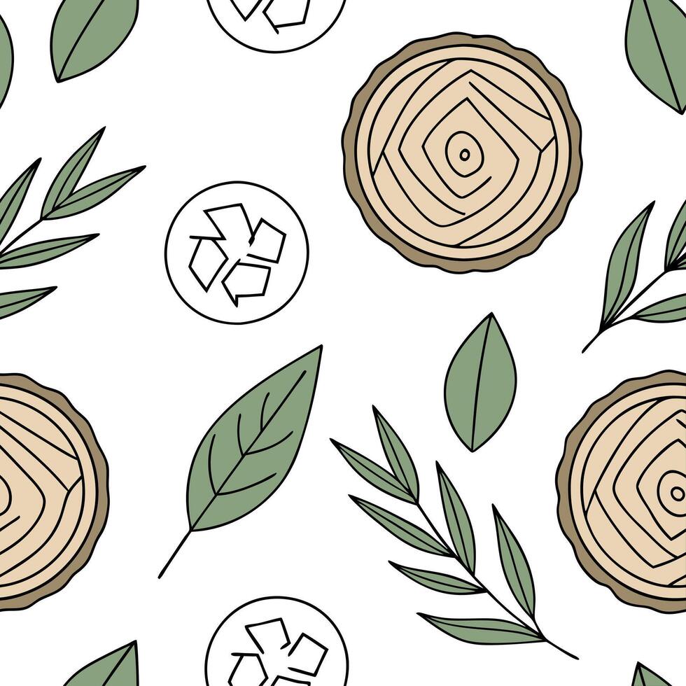 Natural Wood Elements concept as A seamless design featuring natural wood textures and elements symbolizing sustainability for New Year 2026 This design is perfect for info Clean Pro 2 vector