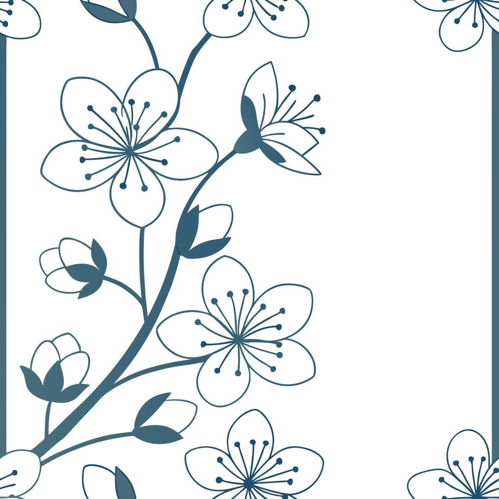 Pastel blossom seamless tile pattern with soft flower illustrations in light colors ideal for serene spaces concept as Soft flower illustrations in light colors create pastel seaml Clean Pro vector