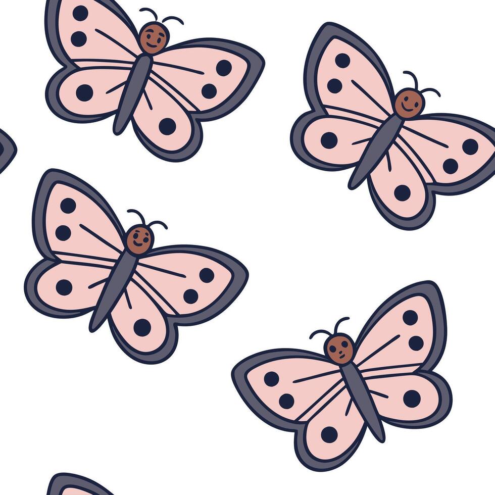 People with Floating Butterflies and Joyful Faces concept as A group of people enjoying floating butterflies with joyful faces set against a dreamy background offering ample space Clean Pro 2 vector