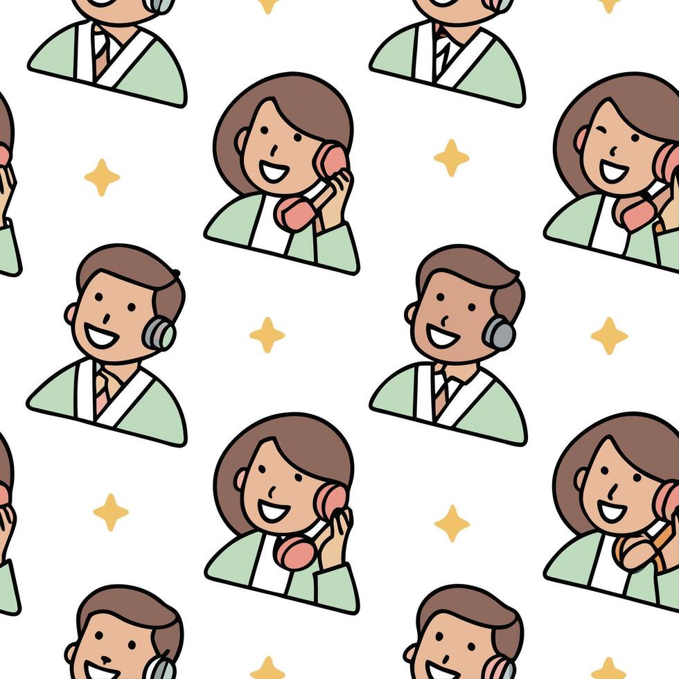 People with Enchanted Conference Phones and Joyful Expressions concept as A group of people using enchanted conference phones with joyful expressions set against a whimsical backgr Clean Pro 2 vector