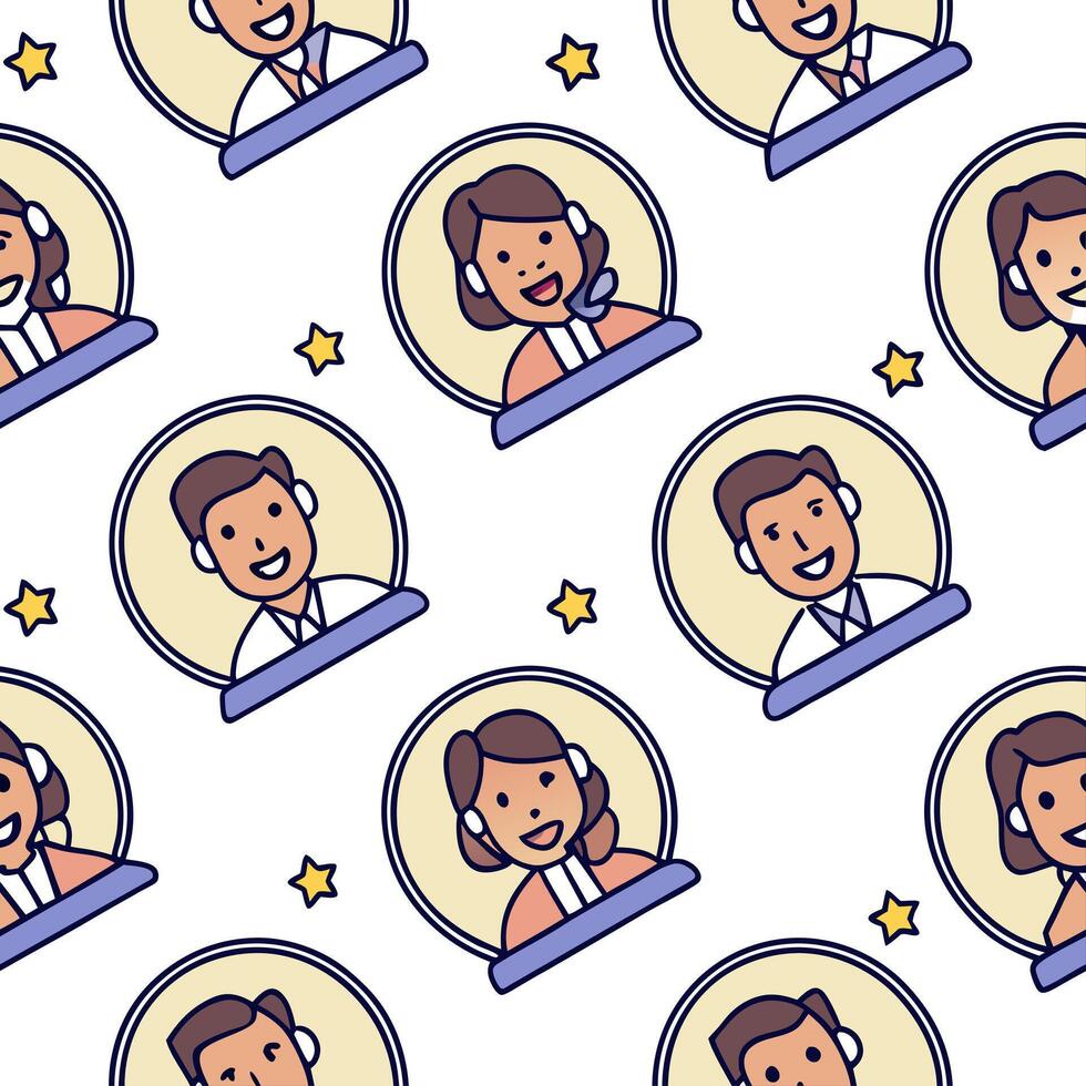 People with Floating Conference Phones and Beaming Faces concept as A group of people using floating conference phones with beaming faces set against a fantastical background offer Clean Pro 2 vector