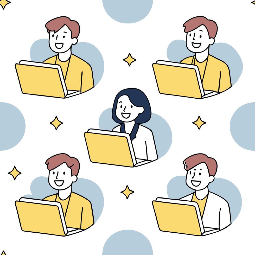 People with Floating File Folders and Joyful Faces concept as A group of people using floating file folders with joyful faces set against a dreamy background offering ample space f Clean Pro vector