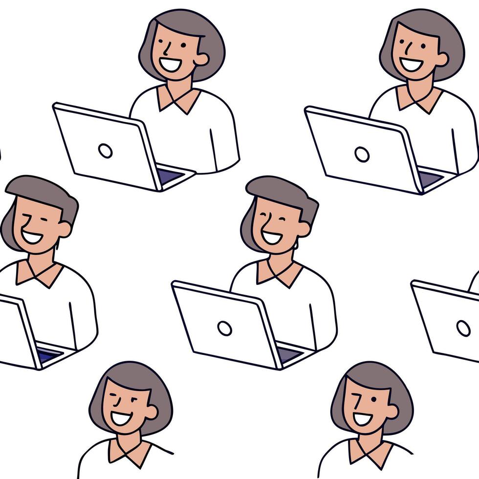 People with Floating Monitors and Joyful Faces concept as A group of people using floating monitors with joyful faces set against a dreamy background offering ample space for text Clean Pro 2 vector