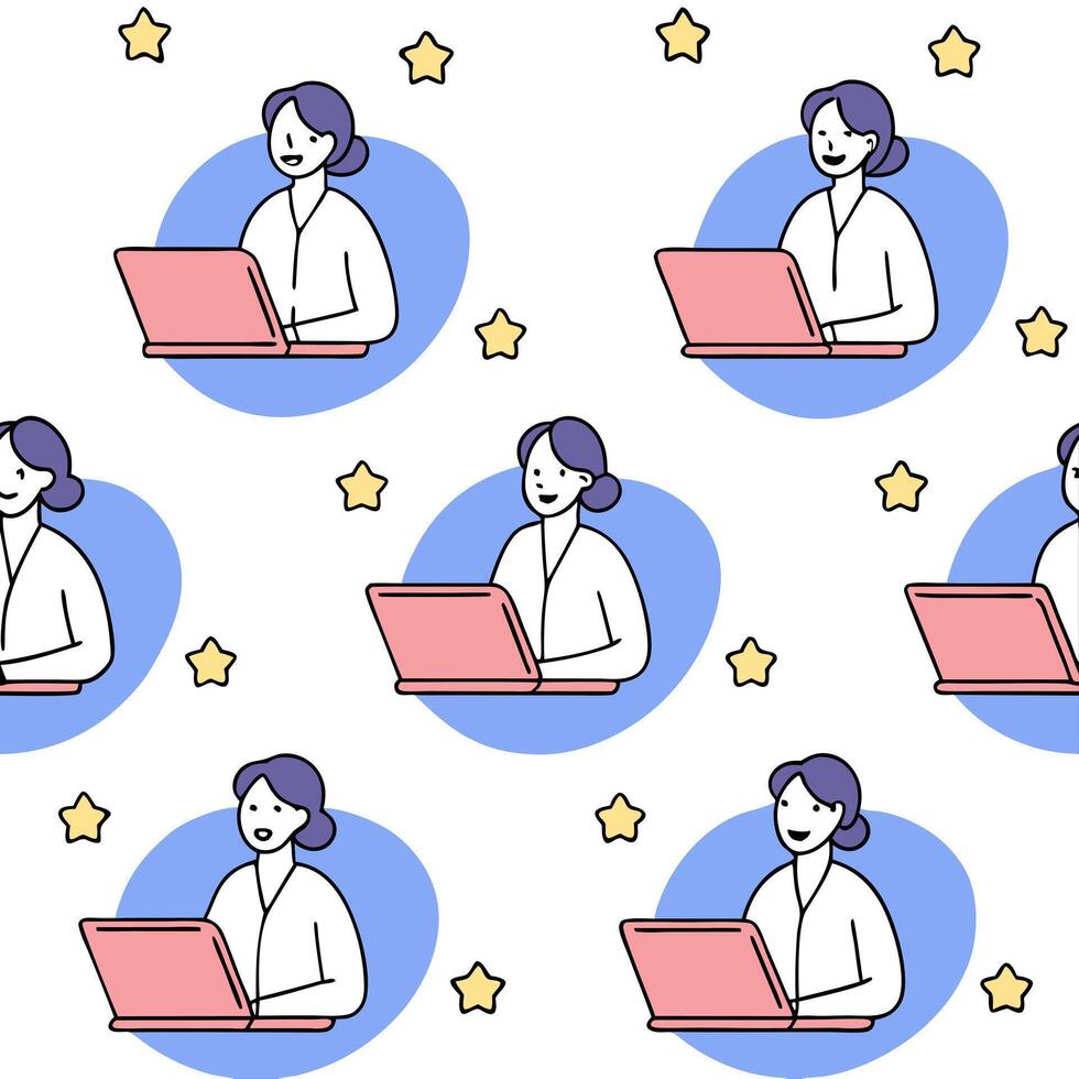 People with Watercolor Project Management and Laptops concept as A group of people managing watercolor projects with laptops set against a dreamy background offering ample space fo Clean Pro vector