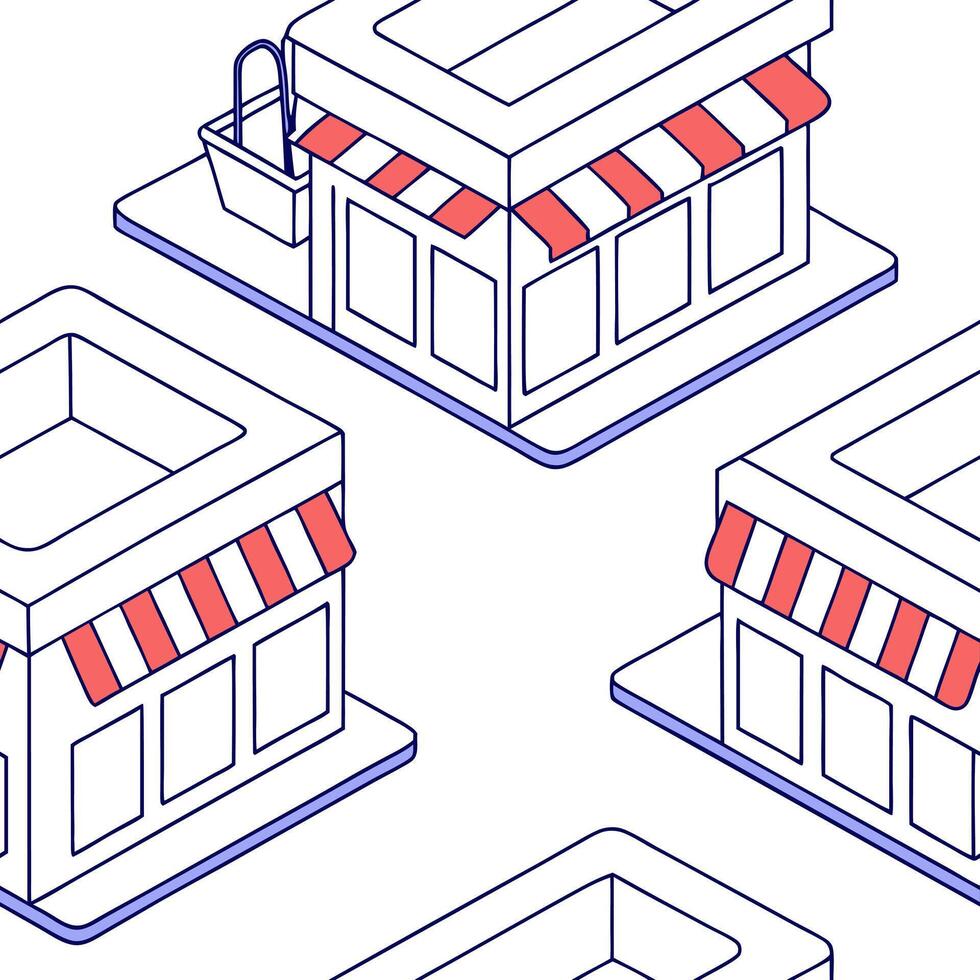 perfect store and customer flow and optimization concept as A store planner in the USA analyzes floor plans to optimize customer flow in a retail store thoughtful expression diagr Clean Pro vector