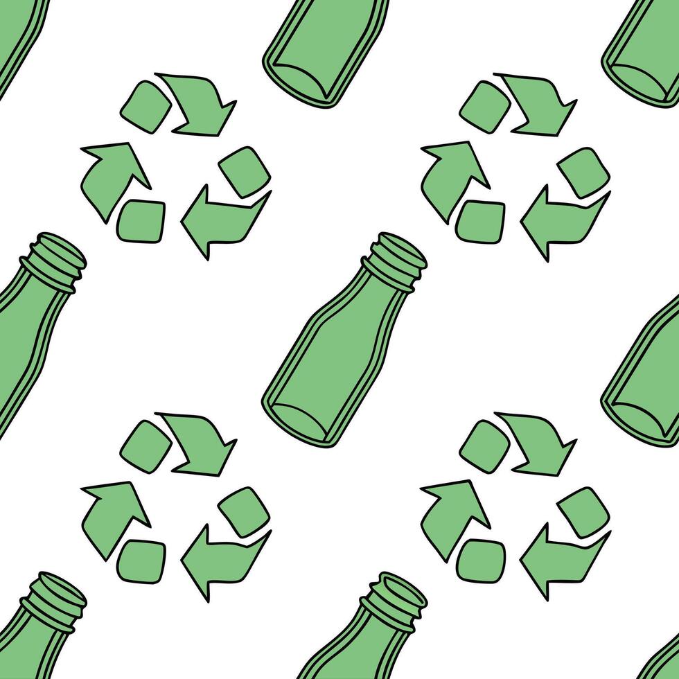 Recycled Glass Elements concept as A seamless design featuring recycled glass elements symbolizing sustainability for New Year 2026 The camera captures the textures and col Clean Pro 2 vector
