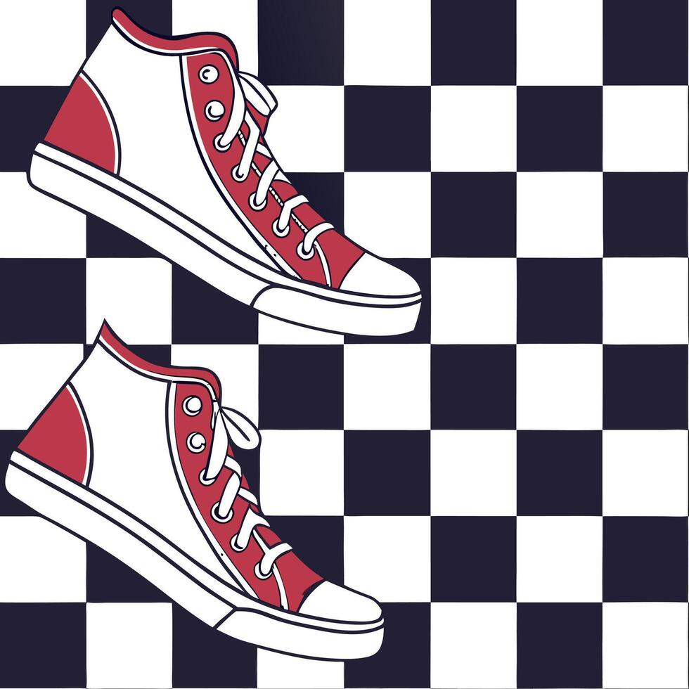 Retro checkerboard seamless pattern with bold colors and modern twists for contemporary designs concept as Contemporary retro checkerboard pattern with bold colors and modern twist Clean Pro vector