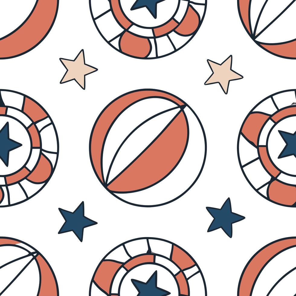 Retro geometric seamless tile pattern bold shapes vibrant colors isolated white background ideal for modern interiors concept as Designing seamless tile pattern with bold retro geo Clean Pro vector