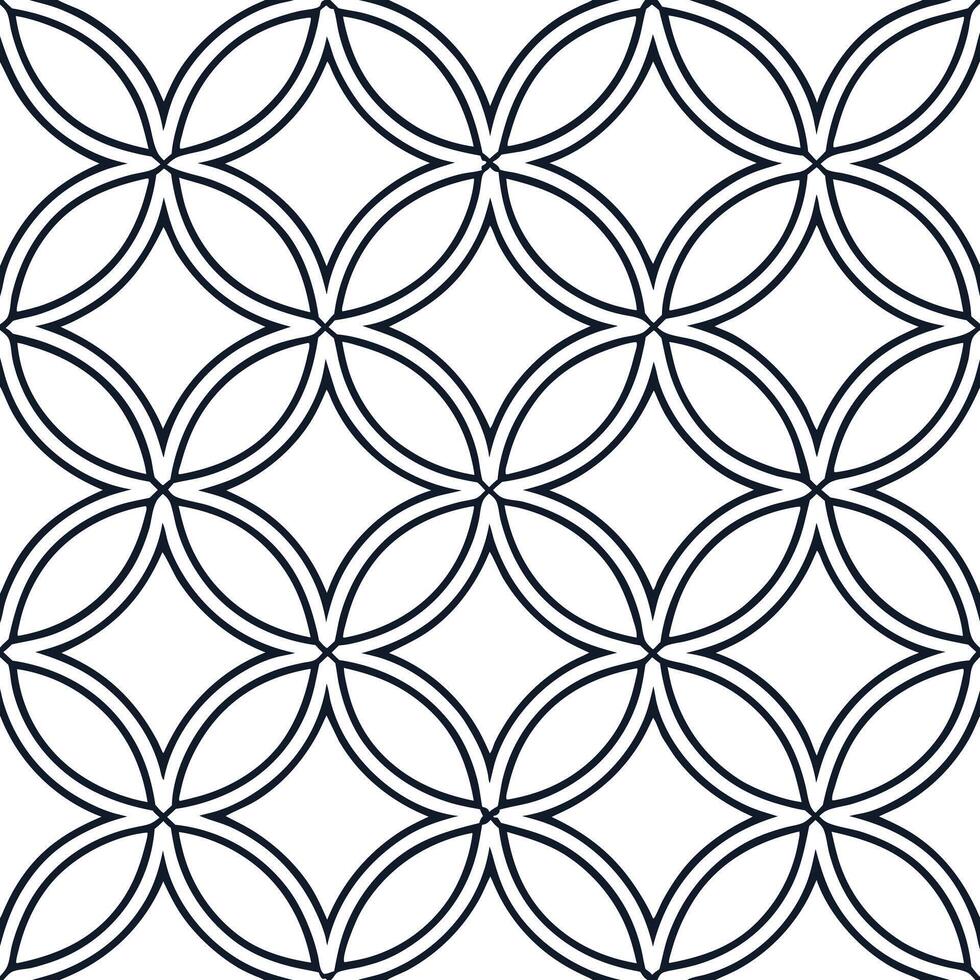 Retro geometric seamless tile pattern intricate line art on white background ideal for contemporary designs concept as Creating seamless tile with retro geometric patterns and intr Clean Pro 2 vector