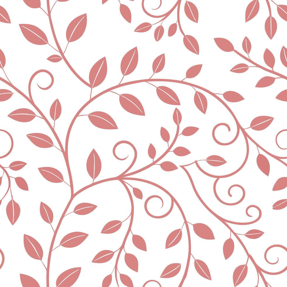 Romantic vine seamless tile pattern with delicate tendrils and soft pink hues perfect for cozy bedrooms concept as Delicate vine tendrils and soft pink hues create romantic vine se Clean Pro vector