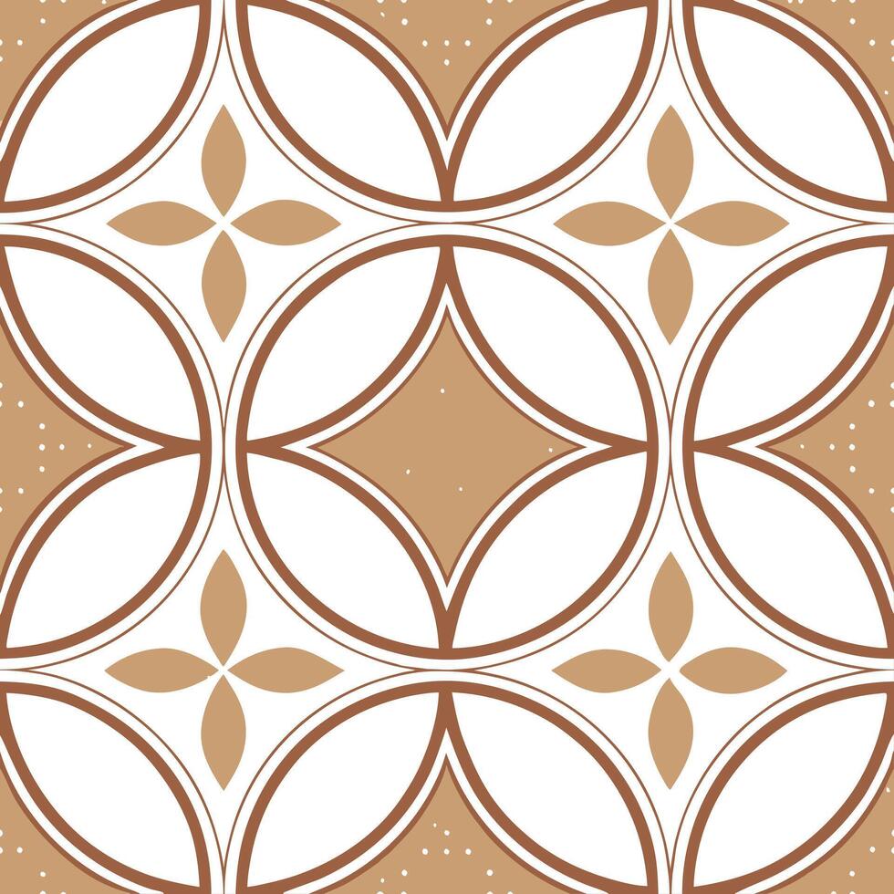 Rustic circle tile pattern with earthy textures and faded color palette on white for a warm homely feel concept as Earthy textured circles arranged in a seamless design suitable fo Clean Pro vector