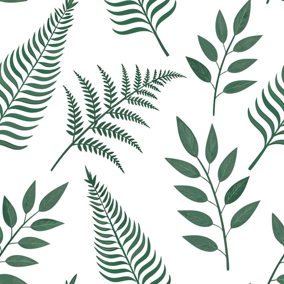 Serene summer leaves seamless pattern with light green foliage and soft earth tones for relaxed spaces concept as Light green foliage and soft earth tones arranged seamlessly to cr Clean Pro 2 vector