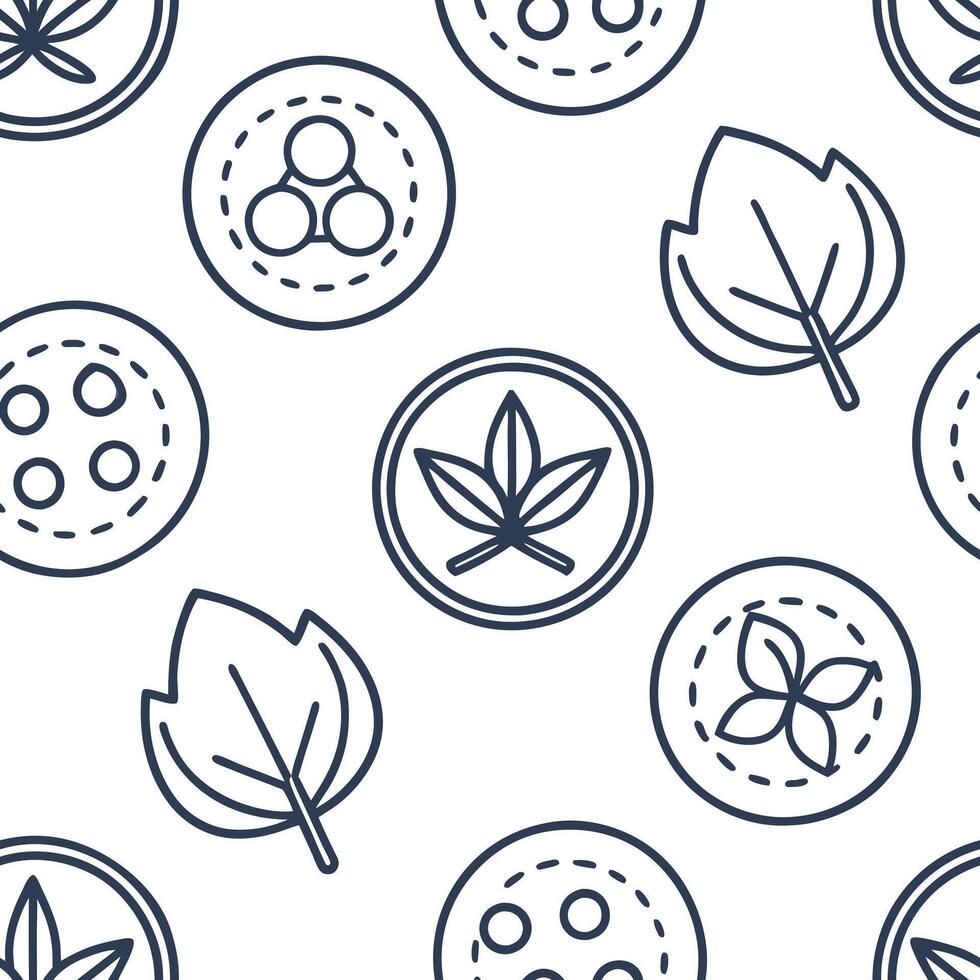 Simple flat design icon Organic Cotton Pattern Tiles concept as Seamless tiles featuring patterns made from organic cotton prints emphasizing eco friendly textile practices flat i Clean Pro 2 vector