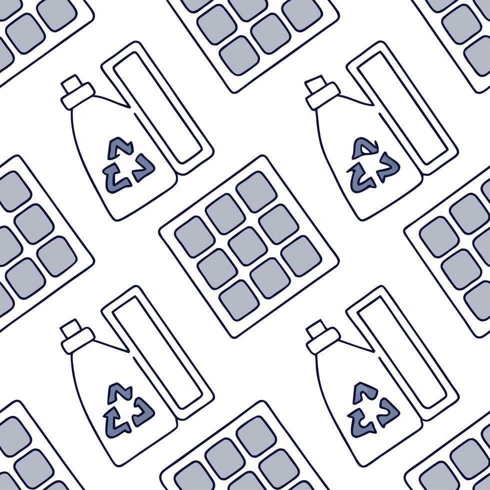 Simple flat design icon Upcycled Glass Tiles concept as Seamless background tiles made from upcycled glass reflecting the possibilities of zero waste in modern interiors flat illu Clean Pro 2 vector