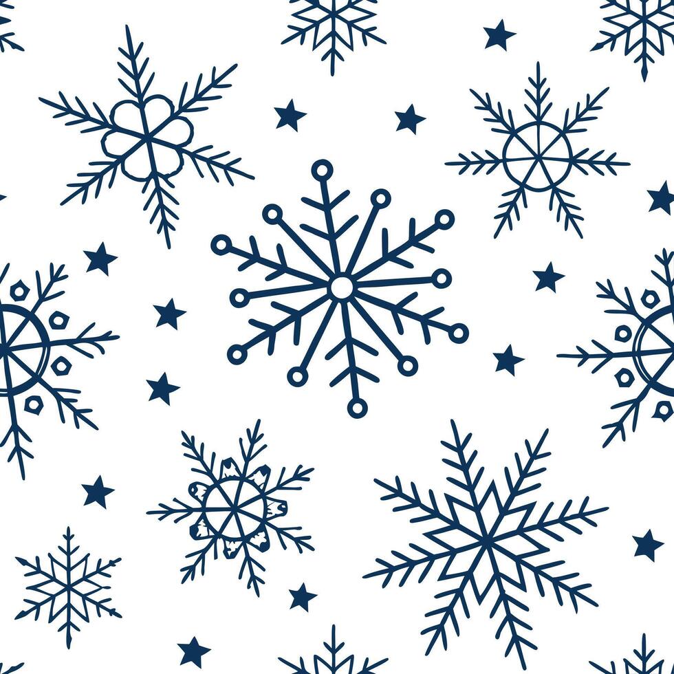 Snowflake and ice crystal seamless tile pattern with sparkling winter details concept as Sparkling winter details on snowflakes and ice crystals create a seamless tile pattern perf Clean Pro vector