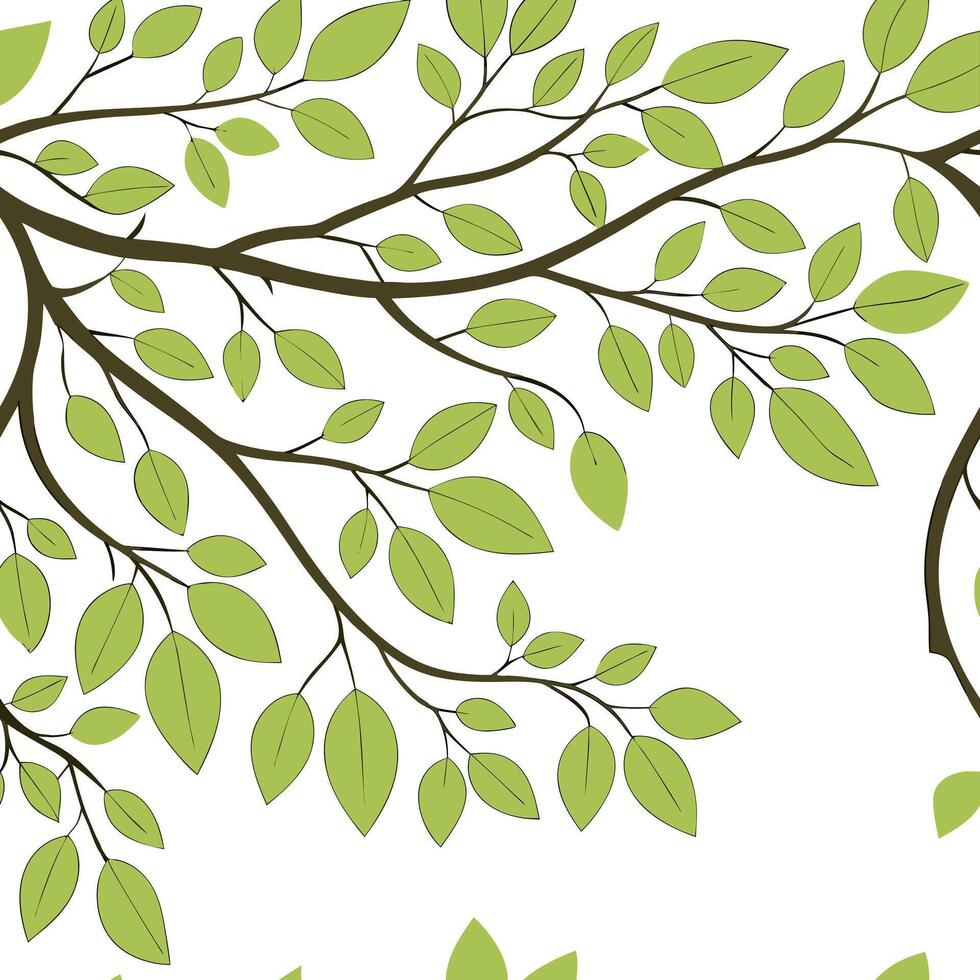 Spring dawn seamless tile pattern with the soft golden light filtering through new green leaves concept as The soft golden light of spring dawn filters through new green leaves cre Clean Pro vector