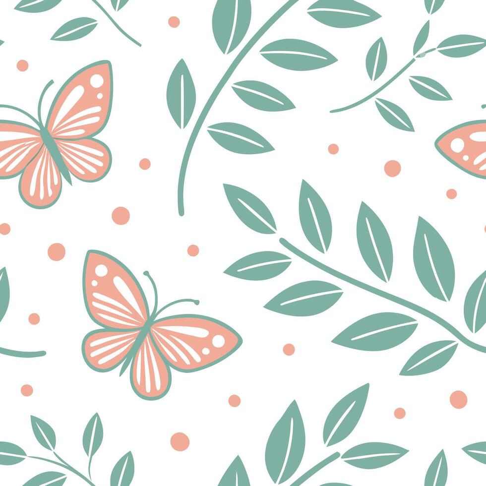 Subtle spring pastel seamless tile pattern with soft mint and peach accents for modern interiors concept as Modern interior design with soft mint and peach accents in seamless spri Clean Pro vector