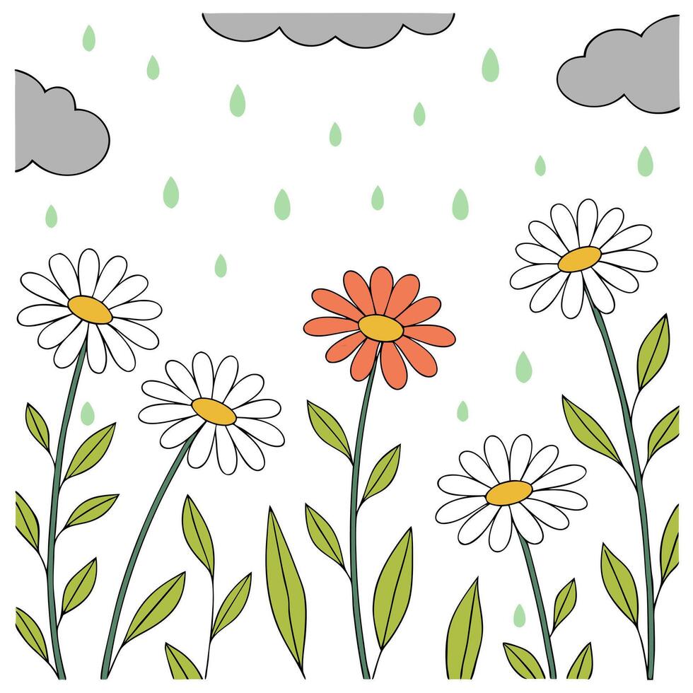 Summer flowers seamless pattern with vibrant petals and lush greenery for lively nature inspired designs concept as Vibrant summer flowers pattern with bright petals and lush green Clean Pro vector