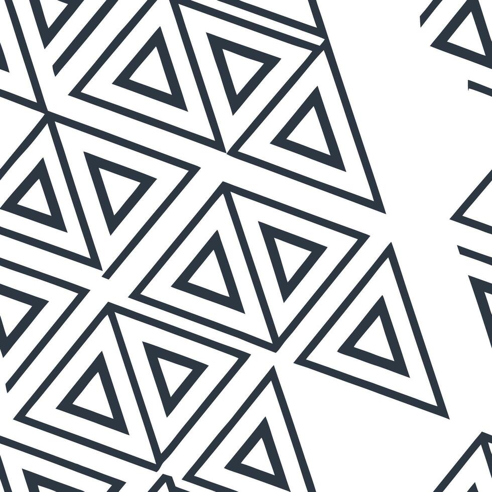 Symmetrical triangle seamless pattern with balanced angular shapes on white background concept as Balanced angular triangle shapes forming symmetrical seamless pattern perfect for Clean Pro vector