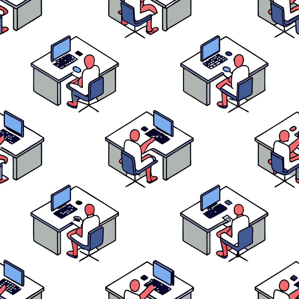 Team collaborating with AI virtual assistant in modern workspace copy space concept as Team collaborates with an AI virtual assistant in a modern workspace emphasizing seamless int Clean Pro vector