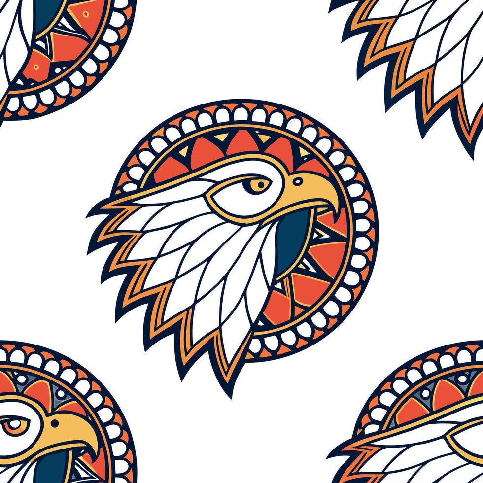 Traditional symbols seamless pattern with tribal designs and earthy tones for a grounded cultural aesthetic concept as Tribal designs with traditional symbols and earthy tones crea Clean Pro 6 vector