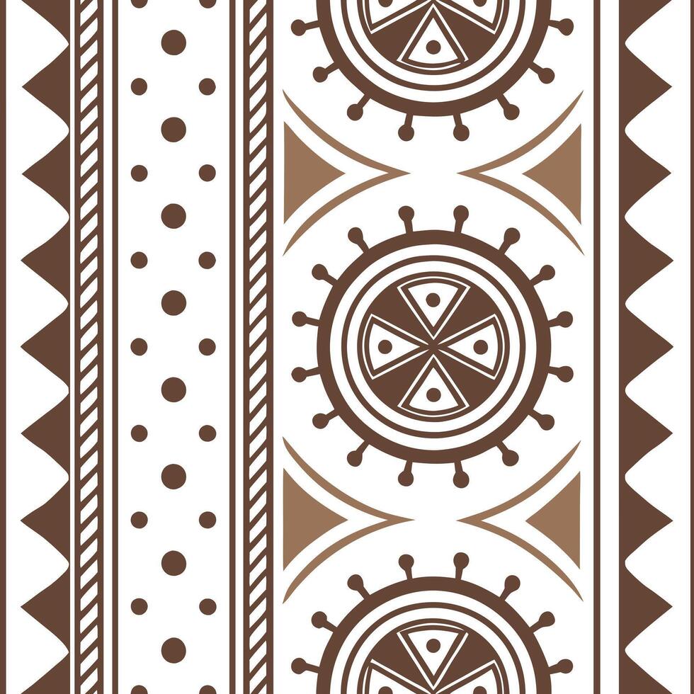 Traditional symbols seamless pattern with tribal designs and earthy tones for a grounded cultural aesthetic concept as Tribal designs with traditional symbols and earthy tones crea Clean Pro 19 vector