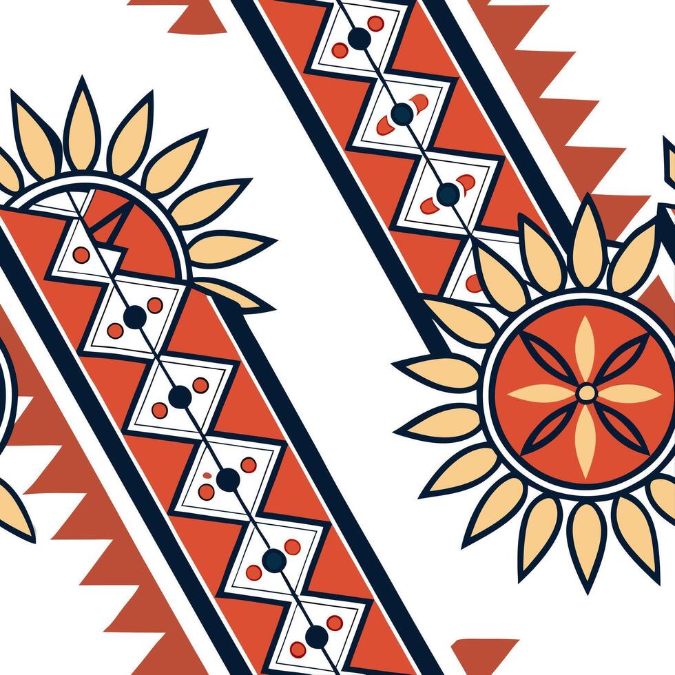Traditional textiles seamless pattern with intricate woven designs and vibrant colors for a cultural aesthetic concept as Richly woven traditional textile patterns with vibrant col Clean Pro 9 vector