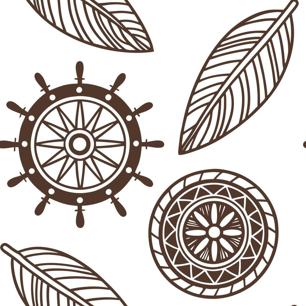 Tribal patterns seamless design with woven textures and rustic elements for an earthy handmade tribal vibe concept as Woven tribal patterns with rustic elements ideal for a handmad Clean Pro vector