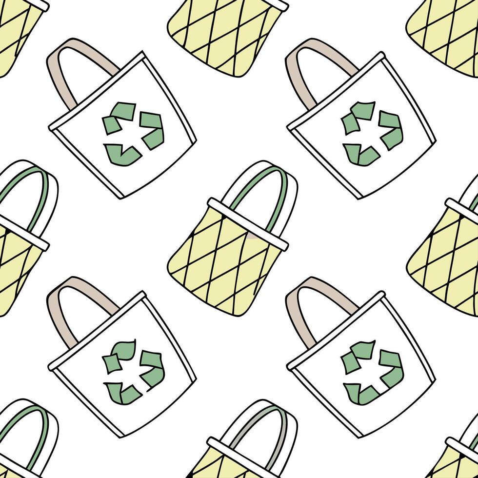 Upcycled Fabric Elements concept as A seamless design showcasing elements made from upcycled fabric scraps in various colors and patterns representing a Zero Waste New Year Clean Pro 2 vector