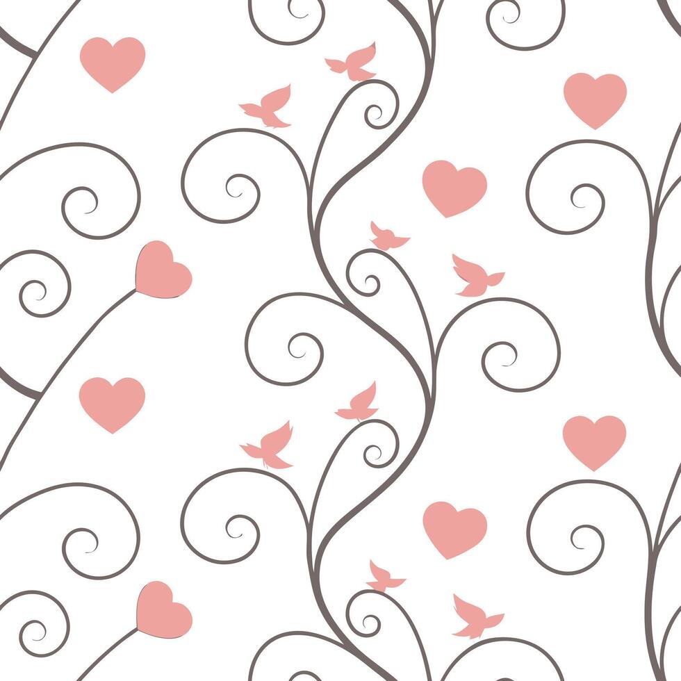 Valentine hearts and cupids seamless tile pattern with playful elements and bright pink tones for cheerful decor concept as Playful hearts and cupids with bright pink tones arrange Clean Pro 6 vector