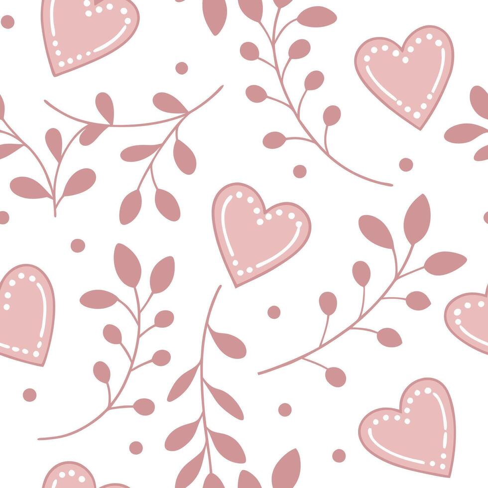 Valentine hearts and love letters seamless tile pattern with romantic scripts and pastel hues for elegant decor concept as Romantic script love letters and pastel hearts arranged s Clean Pro 5 vector