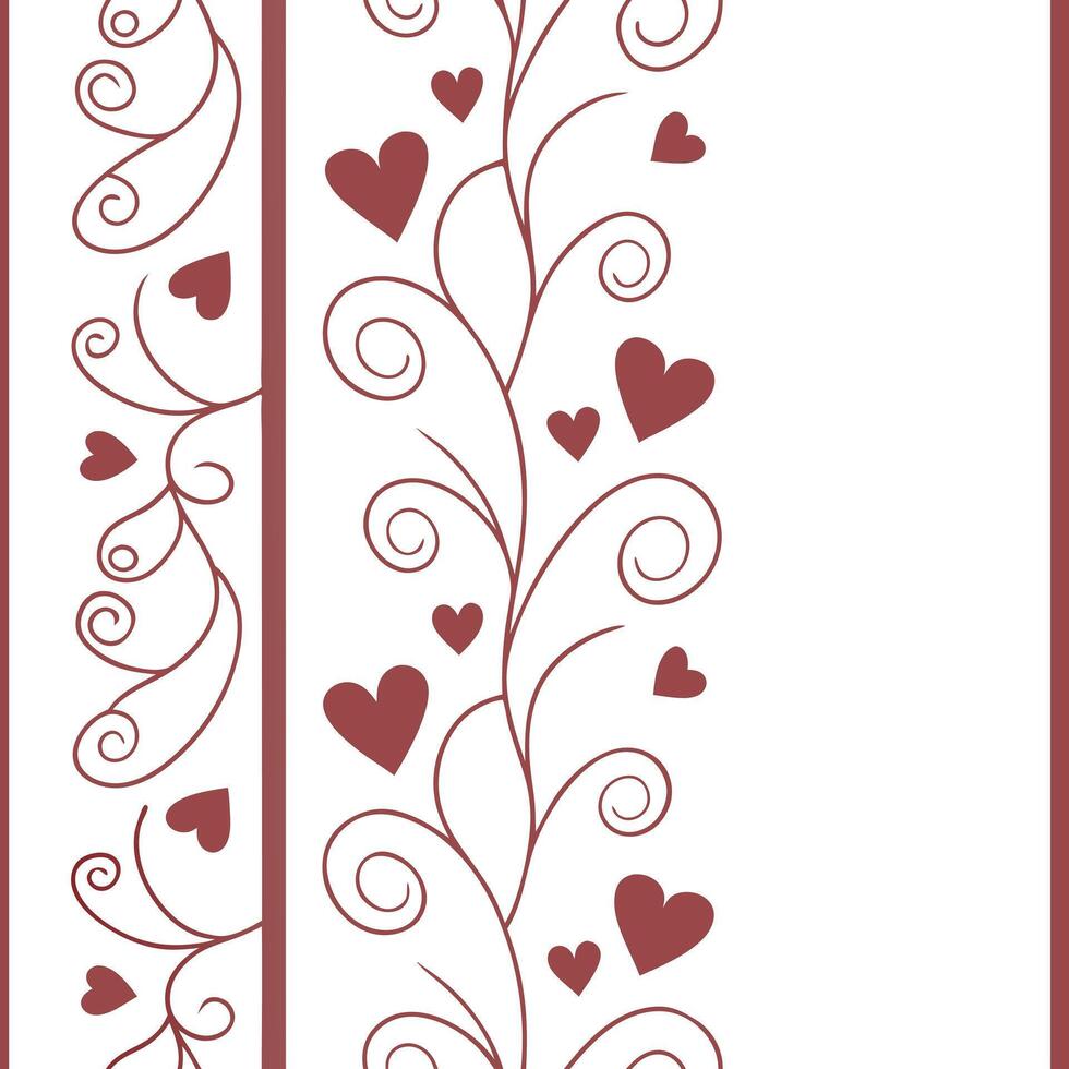 Valentine love letters seamless tile pattern with romantic scripts and heart accents for sentimental decor concept as Romantic scripts and heart accents arranged seamlessly for sen Clean Pro vector