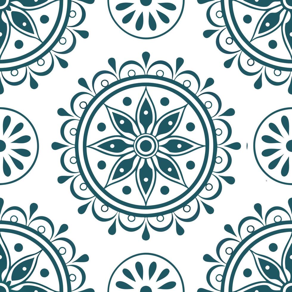 Vintage medallion seamless tile pattern ornate details isolated white background perfect for classic home decor concept as Creating seamless tile pattern featuring vintage medallio Clean Pro 3 vector