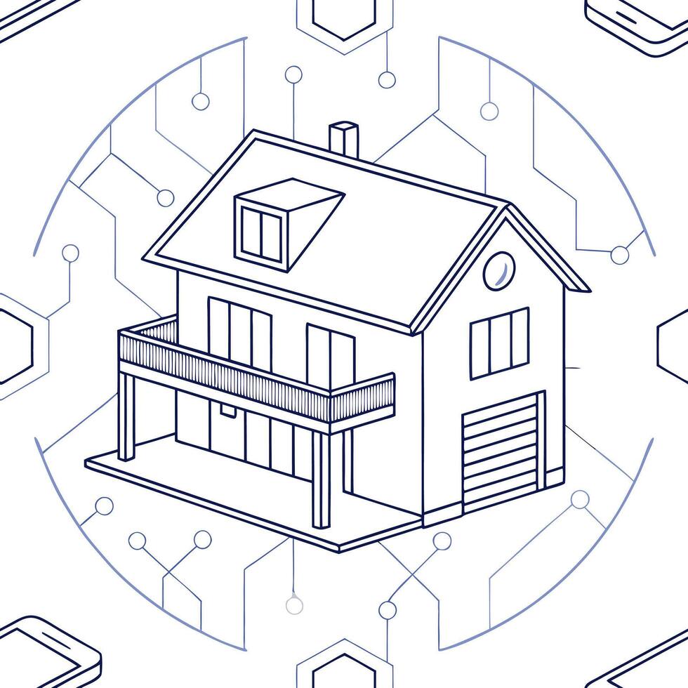 Voice activated smart home systems concept as A futuristic home featuring voice activated smart systems enabling seamless control and interaction with various devices in Photo Sto Clean Pro vector