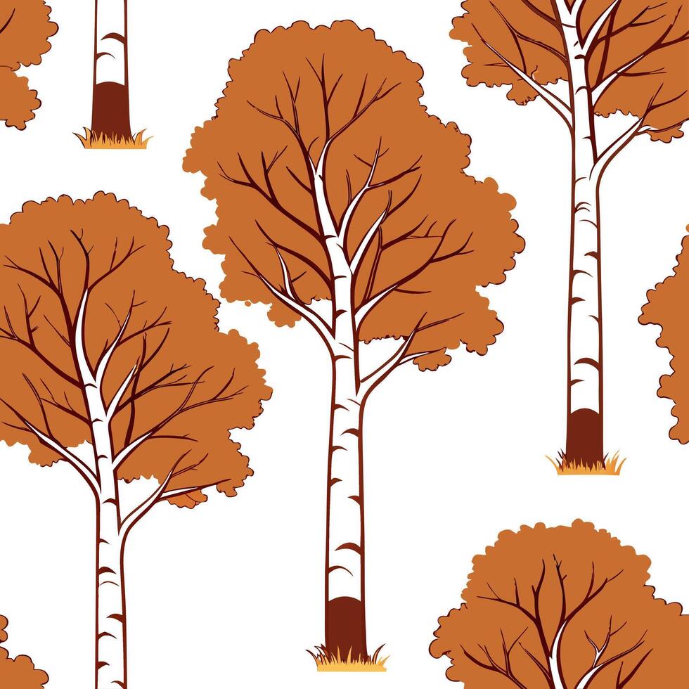 Warm autumn trees seamless tile pattern with chestnut and fir trees for inviting seasonal decor concept as Chestnut and fir trees arranged seamlessly to create warm and inviting se Clean Pro 3 vector