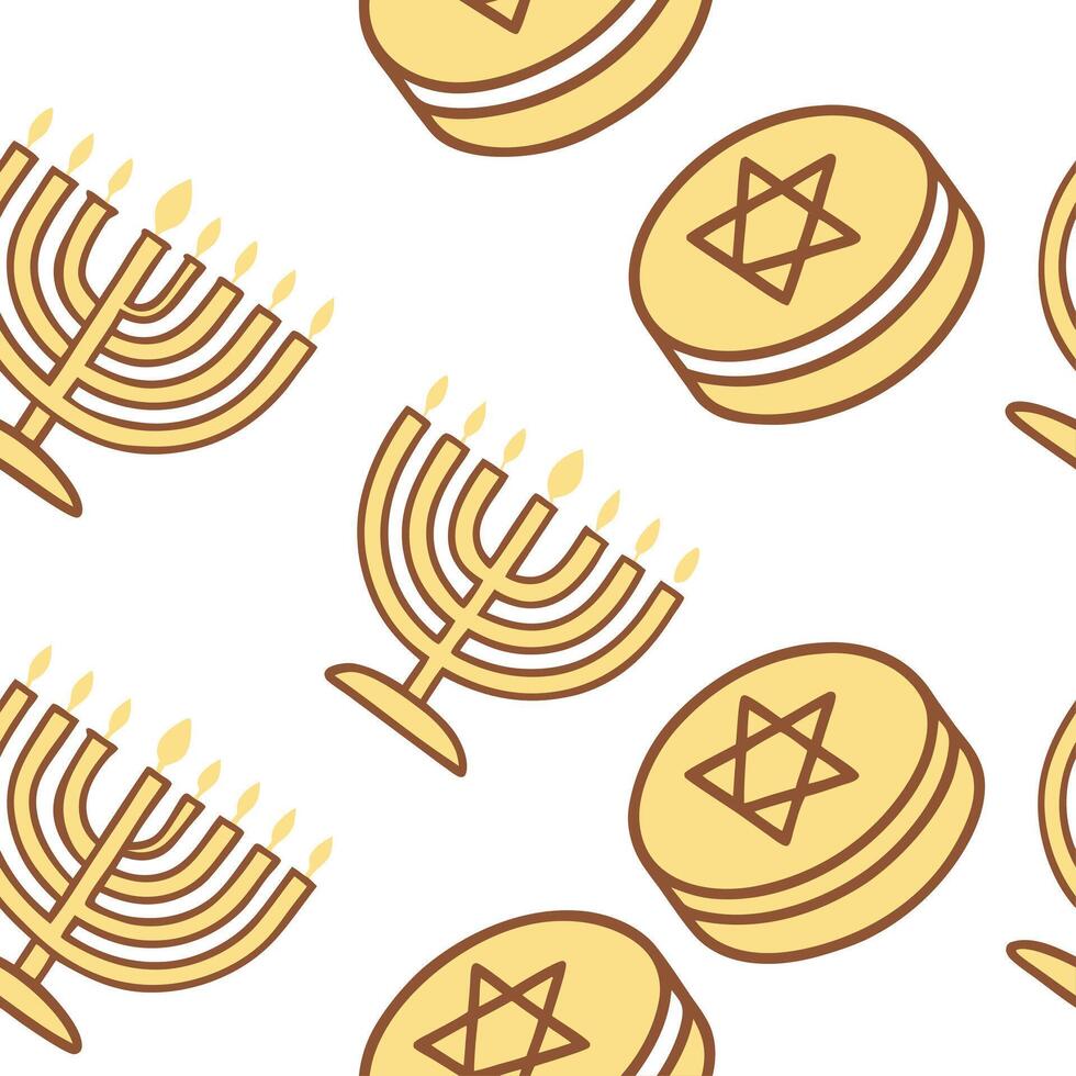 Watercolor tiles featuring Hanukkah gelt made from biodegradable materials concept as A seamless watercolor tile pattern featuring Hanukkah gelt made from biodegradable materials r Clean Pro vector
