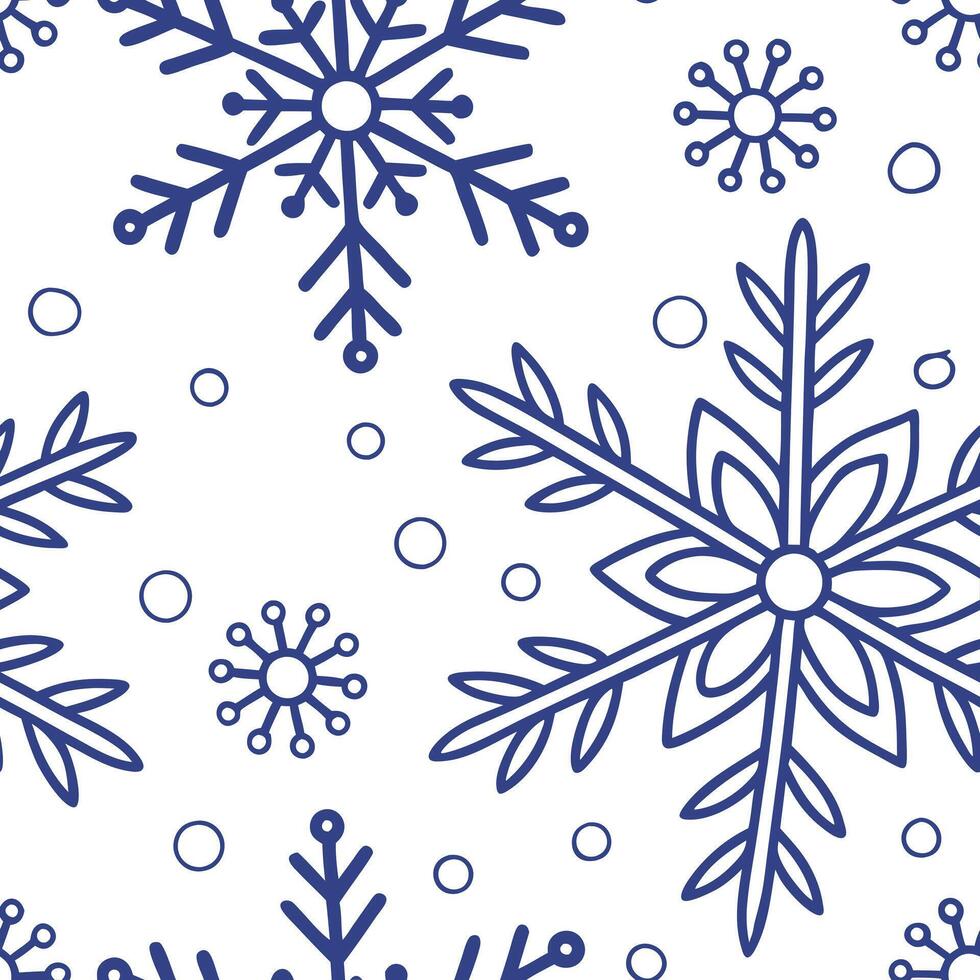 Whimsical snowflake seamless tile pattern with playful shapes and bright accents concept as Playful snowflake shapes with bright accents create a whimsical seamless tile pattern pe Clean Pro vector