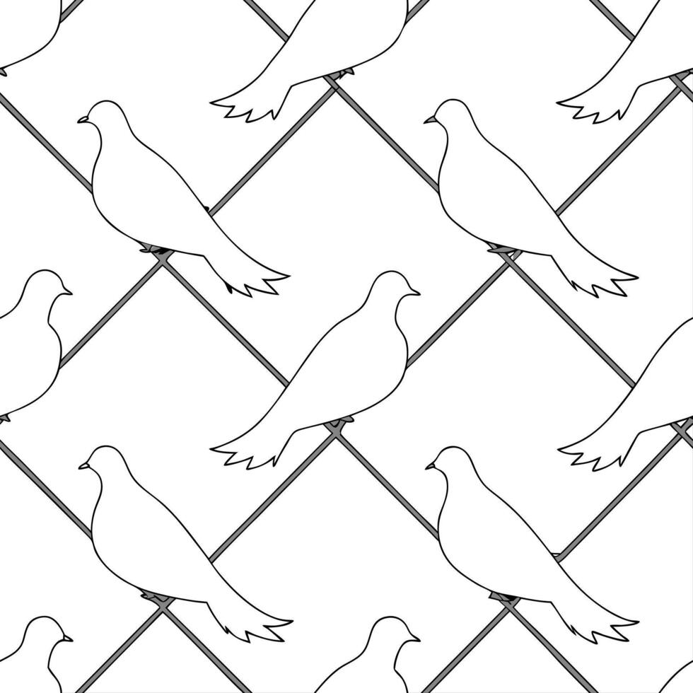 White dove peace tiles concept as Minimal design of white dove silhouettes forming a seamless pattern Camera follows the doves flight paths across the tiles Symbolizes inner peac Clean Pro vector