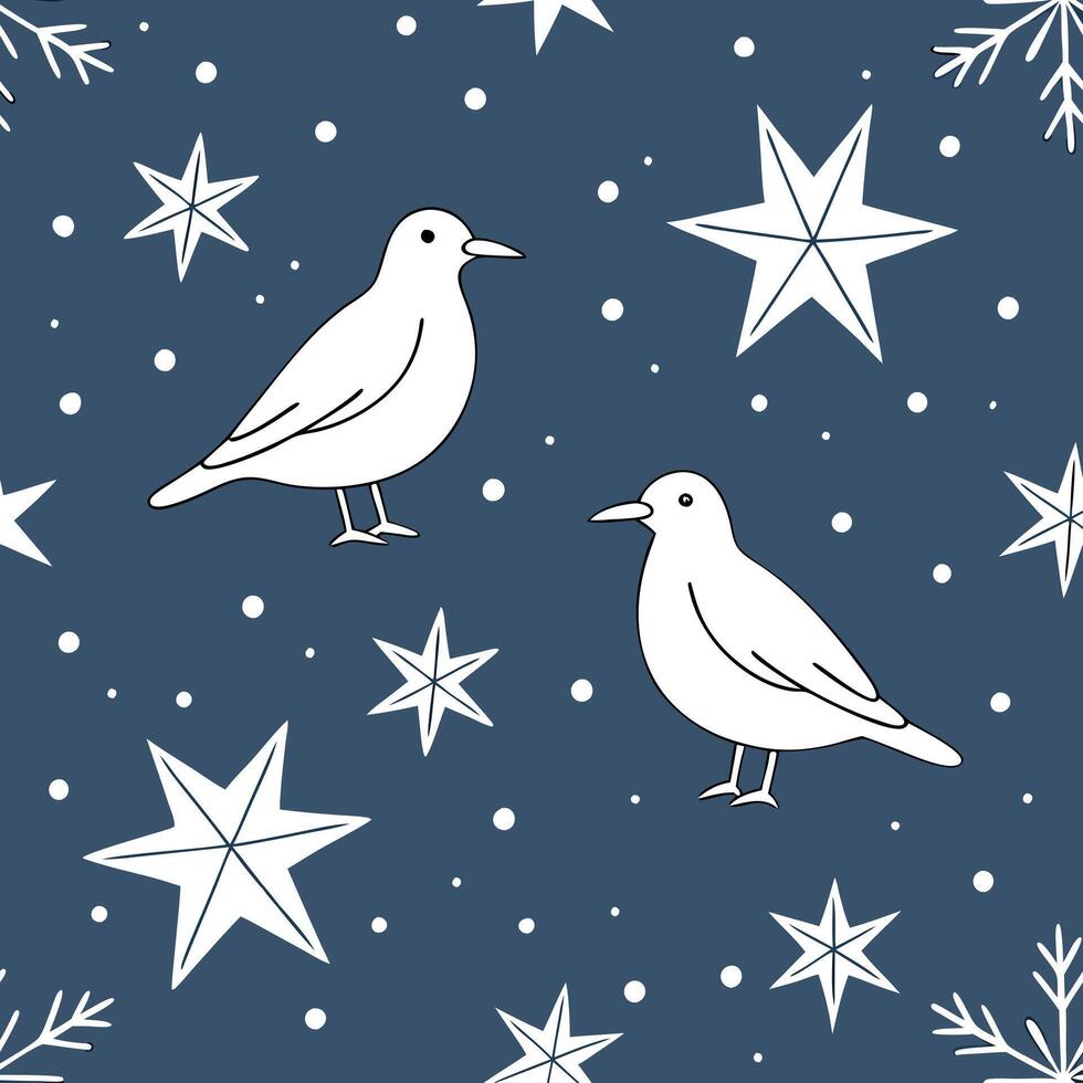 Winter whites seamless pattern with light snow sparkling stars and frosty visuals for a dreamy winter night effect concept as Dreamy winter night pattern with light snow sparkling Clean Pro vector
