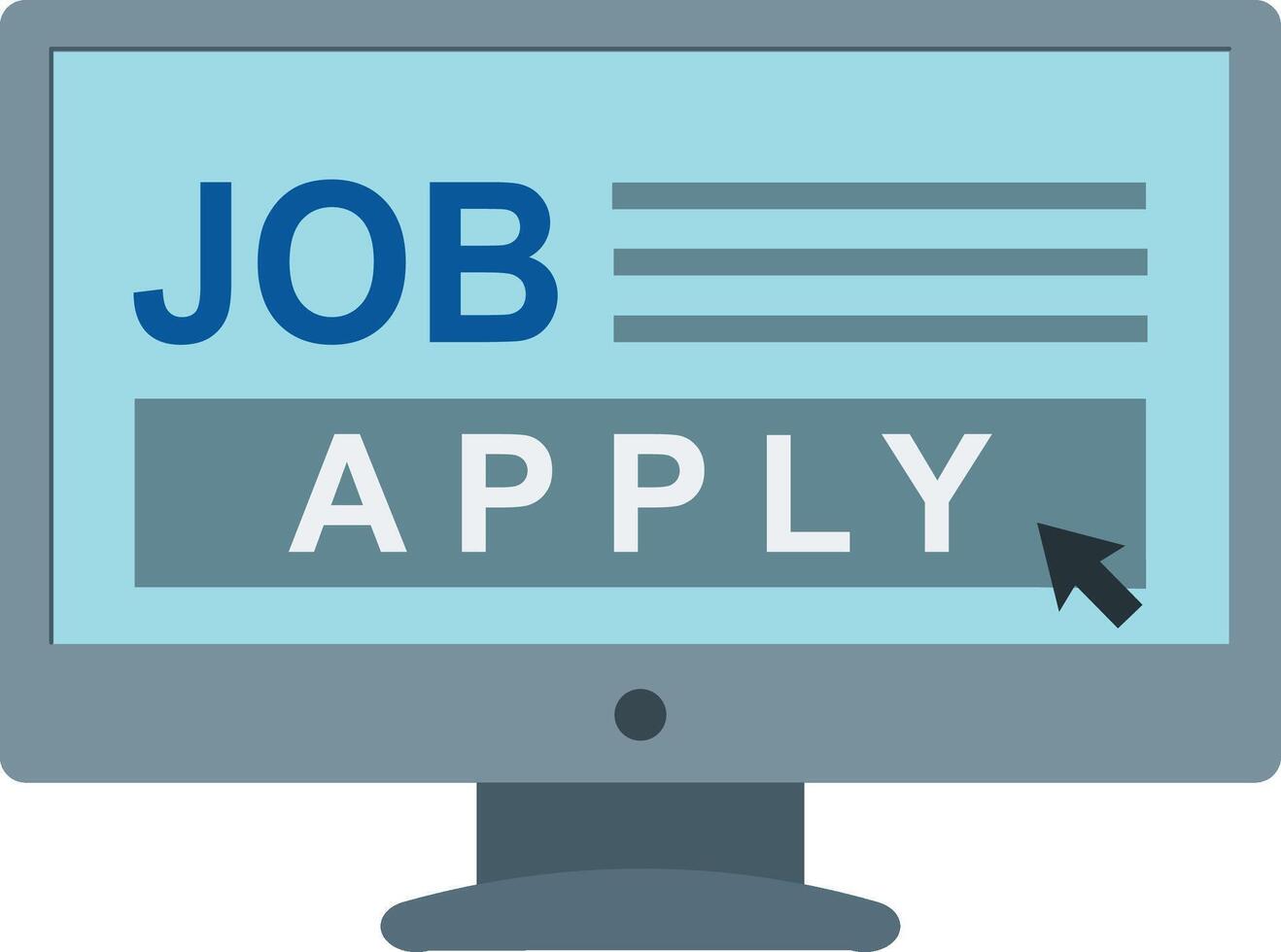 Job application on computer vector