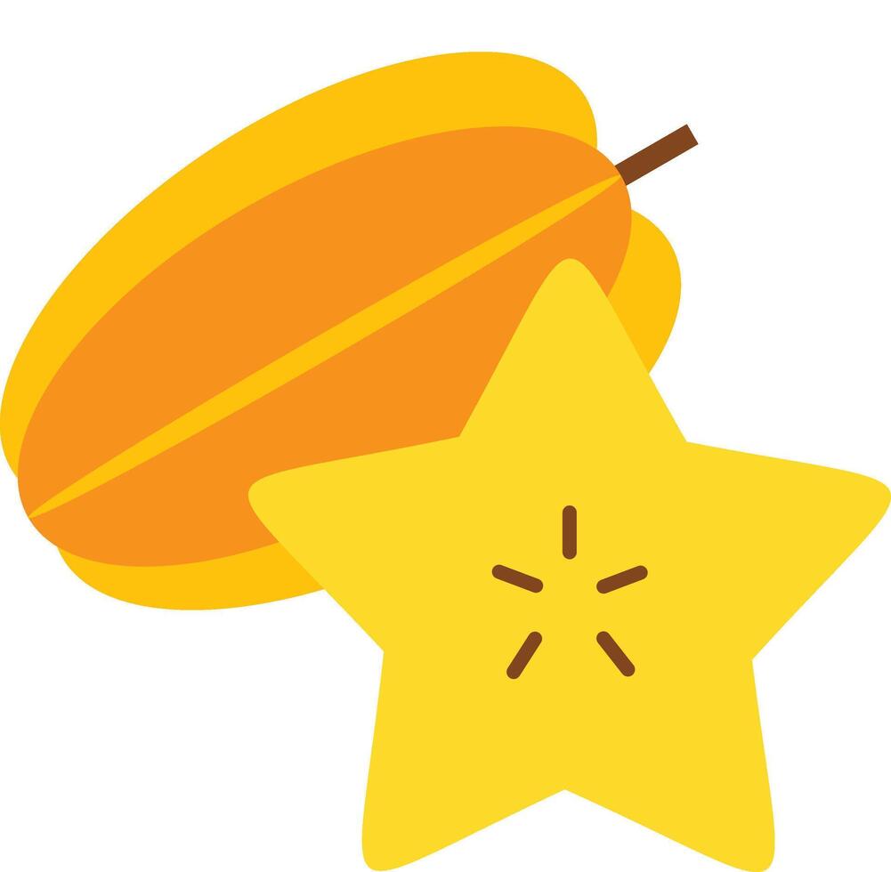 A star and a cocoa pod vector