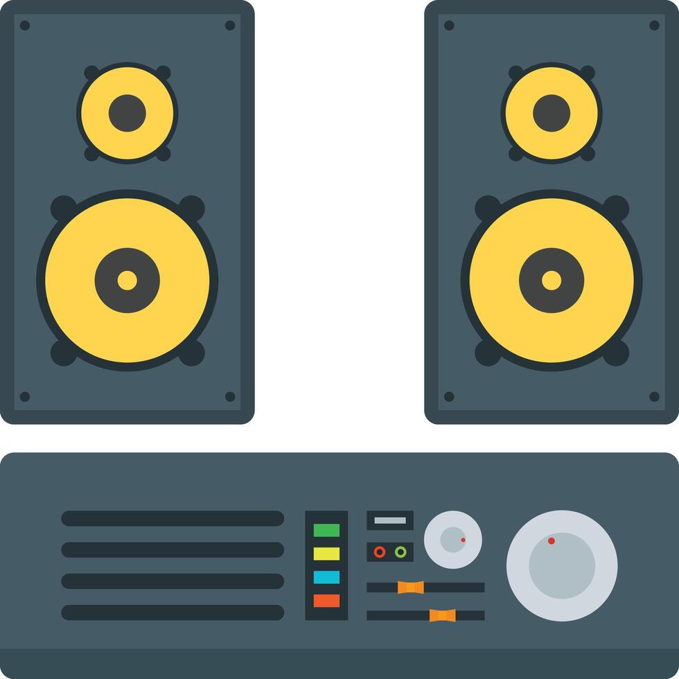 A speaker and a mixer with two speakers vector