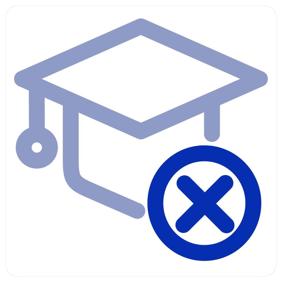 Wrong Graduation icon concept vector